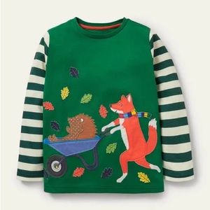 NEW! MINI BODEN woodland appliqué long sleeve!